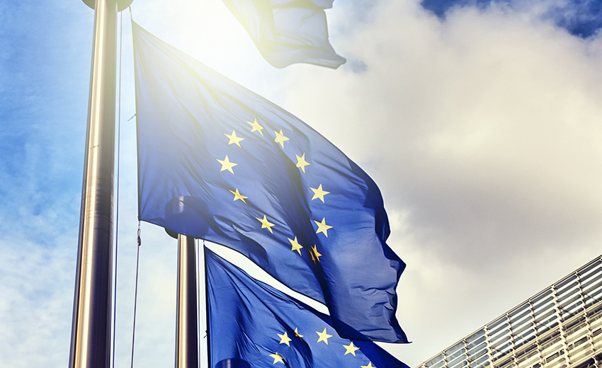 European Union flags